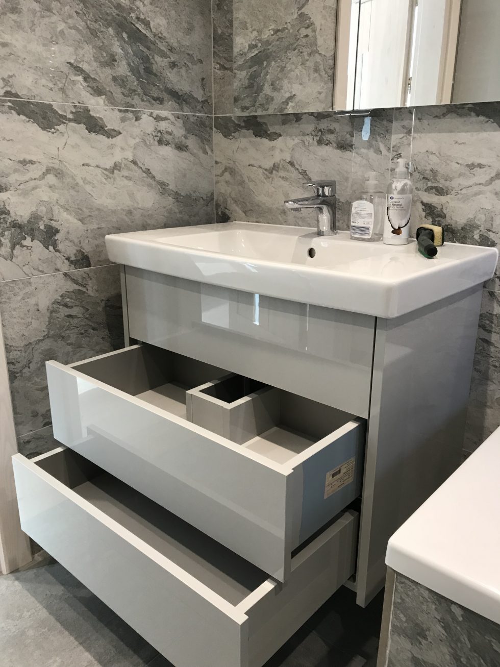 Bespoke Bathroom furniture drawers & Shelves- Bespoke way