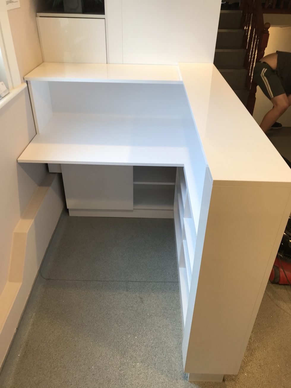 Bespoke Dentist Reception furniture drawers & Shelves- Bespoke way